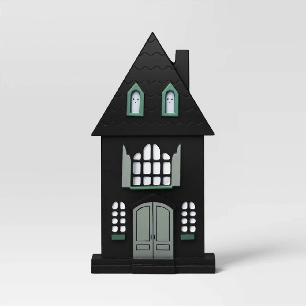 Halloween Mantel Wood House Black - Hyde & EEK! Boutique